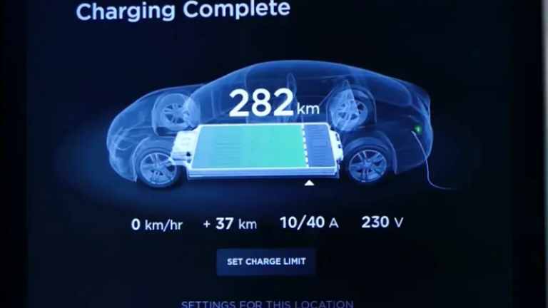 Tesla model 3 charging limit set