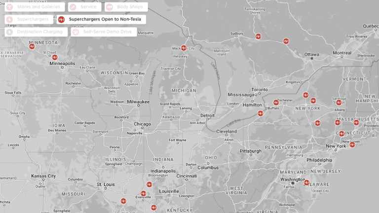 non-tesla supercharger location