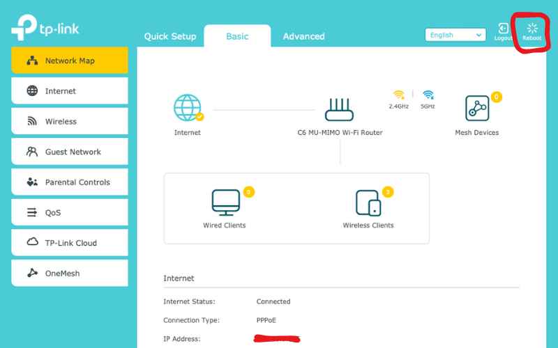 wifi router reboot tp-link