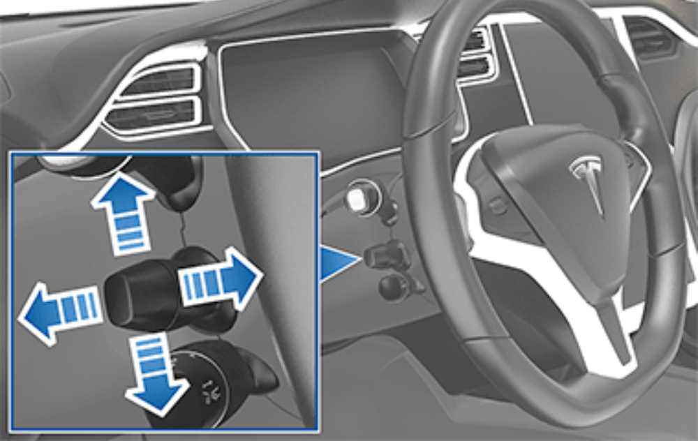 Tesla model s steering wheel adjustment